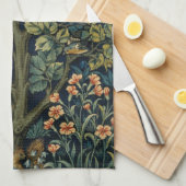 Linge De Cuisine Faisan d'arbre boisé William Morris (Quart Plié)