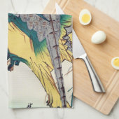 Linge De Cuisine Faisan et chrysanthème, Hiroshige, Ukiyo-e (Quart Plié)