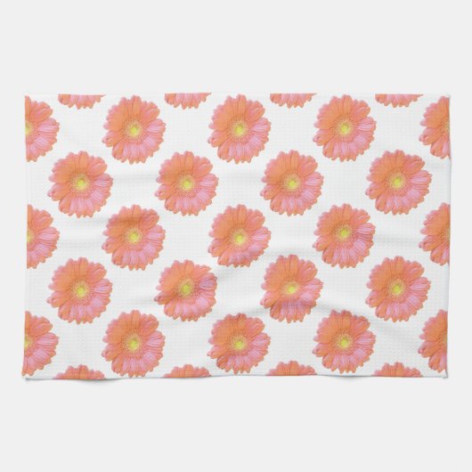 Linge De Cuisine Faisée de gerbera orange (Horizontal)