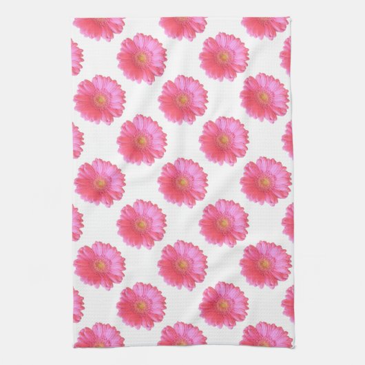 Linge De Cuisine Faisée de gerbera rose (Vertical)