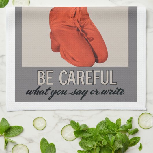 Linge De Cuisine Faites attention ce que vous dites et écrivez (Plié)