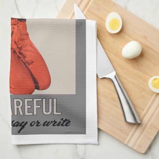 Linge De Cuisine Faites attention ce que vous dites et écrivez (Quart Plié)