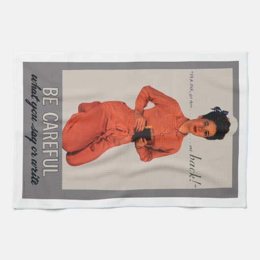 Linge De Cuisine Faites attention ce que vous dites et écrivez (Horizontal)