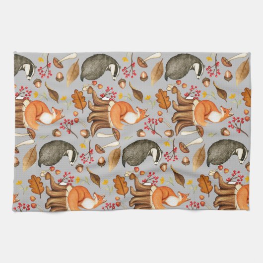 Linge De Cuisine Fall Leaves Badger & Fox (Horizontal)