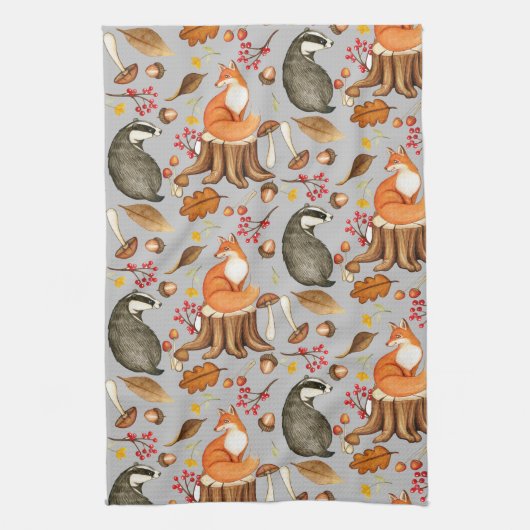 Linge De Cuisine Fall Leaves Badger & Fox (Vertical)