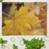 Linge De Cuisine Fallen Maple Feuille Jaune Automne Nature (Plié)