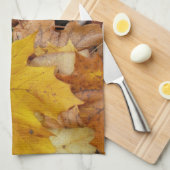 Linge De Cuisine Fallen Maple Feuille Jaune Automne Nature (Quart Plié)
