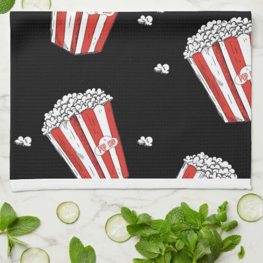 Linge De Cuisine Falling Popcorn Motif (Plié)