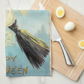 Linge De Cuisine Falln Happy Halloween sorcière Citrouille (Quart Plié)