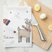 Linge De Cuisine Famille de Noël Russe Boho (Quart Plié)