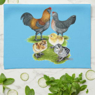 Linge De Cuisine Famille de poulets Ameraucana