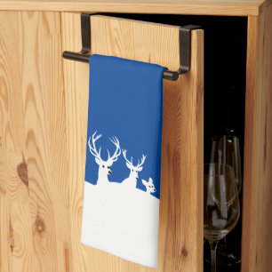 Linge De Cuisine Famille de rennes blancs Cerfs neige cuisine de No