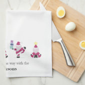 Linge De Cuisine Famille de Yogi Yoga Père Noël (Quart Plié)