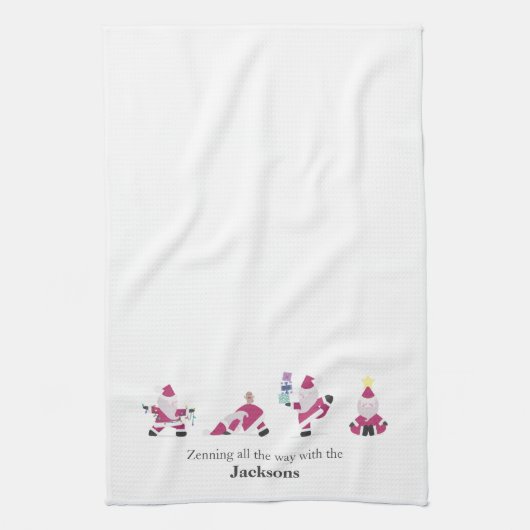 Linge De Cuisine Famille de Yogi Yoga Père Noël (Vertical)