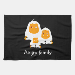 Linge De Cuisine Famille en colère Singes design T-Shirt Bain Mat
