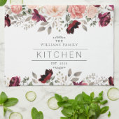 Linge De Cuisine Famille Florale Bourgogne (Plié)