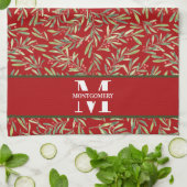 Linge De Cuisine Famille Monogram Christmas Holly (Plié)
