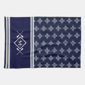 Linge De Cuisine Famille Monogramme Bateau nautique (Horizontal)