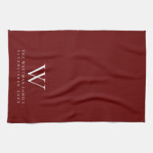 Linge De Cuisine Famille Monogramme Cuisine rouge (Horizontal)