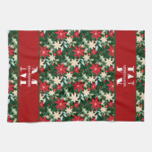 Linge De Cuisine Famille Monogramme Noël Plaqué (Horizontal)