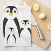 Linge De Cuisine Famille Pingouin mignonne (Quart Plié)
