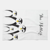Linge De Cuisine Famille Pingouin mignonne (Horizontal)
