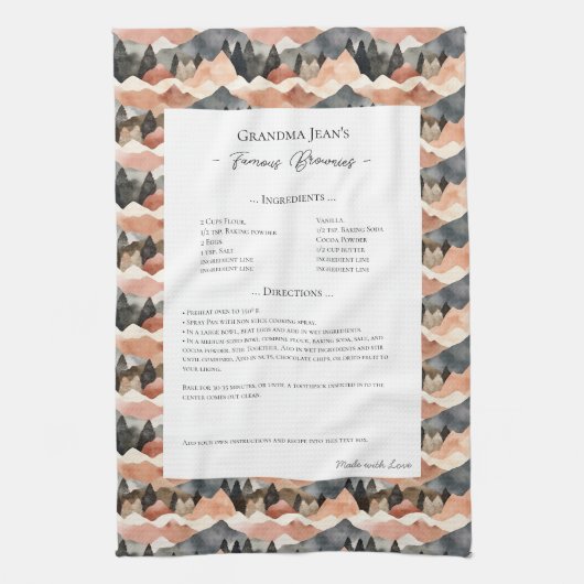 Linge De Cuisine Famille Recette Hirloom Mountain Range (Vertical)