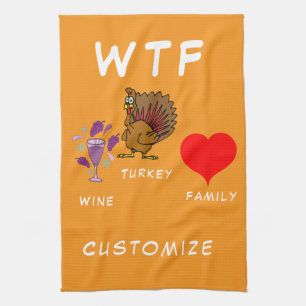 Linge De Cuisine Famille WTF Wine Turkey Thunder_Cove