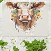 Linge De Cuisine Family Farm Rustic Floral Cow Horns (Plié)