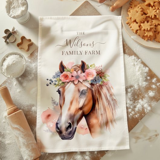 Linge De Cuisine Family Farm Rustic Flower Crown Horse