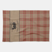 Linge De Cuisine Family Farmhouse Rustic Tractor Red Plaid (Horizontal)