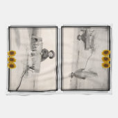 Linge De Cuisine Family Photos with Borders and Sunflowers (Horizontal)