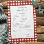 Linge De Cuisine Family Recipe Keepsake Heirloom Gingham<br><div class="desc">Keepsake family recipe tea towel. Share uncle Jim's chili recipe or great aunt Aggie's all time favorite thanksgiving casserole dish. Elegant and simple template design can easily be adjusted to share your family recipes as mother's day, birthday, or Christmas gifts. Custom family name with initials. Colors can be changed. Great...</div>