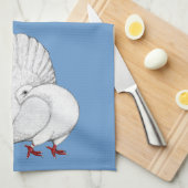 Linge De Cuisine Fantail Pigeon White (Quart Plié)