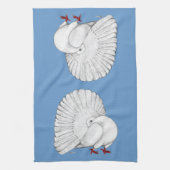 Linge De Cuisine Fantail Pigeon White (Vertical)