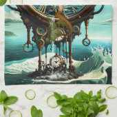 Linge De Cuisine Fantastique horloge vapeur (Plié)