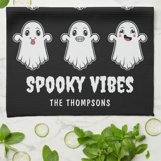 Linge De Cuisine Fantômes avec différentes expressions faciales Hal (Plié)