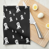 Linge De Cuisine Fantômes d'Halloween foncé (Quart Plié)