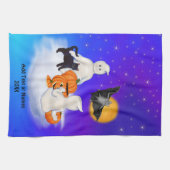 Linge De Cuisine Fantômes et amis d'Halloween (Horizontal)