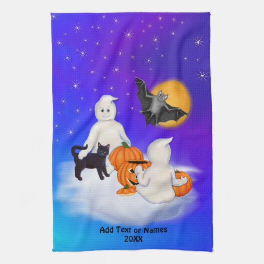 Linge De Cuisine Fantômes et amis d'Halloween (Vertical)