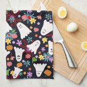 Linge De Cuisine Fantômes et fleurs (Quart Plié)