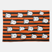Linge De Cuisine Fantômes et rayures d'Halloween (Horizontal)