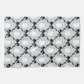 Linge De Cuisine Fantômes mignons avec Coquette Black Bows Hallowee (Horizontal)