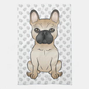 Linge De Cuisine Faon avec masque noir Bouledogue français chien &