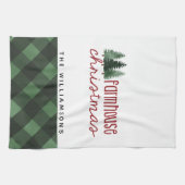Linge De Cuisine Farmhouse Christmas Pays Nom de famille utilisé (Horizontal)