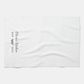 Linge De Cuisine Farmhouse moderne Nom personnalisé (Horizontal)