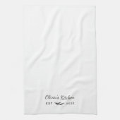 Linge De Cuisine Farmhouse moderne Nom personnalisé (Vertical)