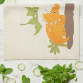 Linge De Cuisine Faune sauvage de Cute Dinosaure (Plié)