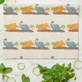 Linge De Cuisine Faune sauvage de Cute Dinosaure (Plié)