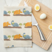 Linge De Cuisine Faune sauvage de Cute Dinosaure (Quart Plié)
